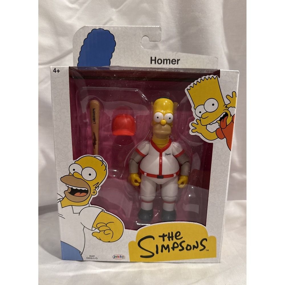 Homer Simpson Baseball - The Simpsons 5" Articulated Figure Free shipping!